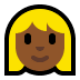 👱🏾‍♀️ woman: medium-dark skin tone, blond hair display on Windows